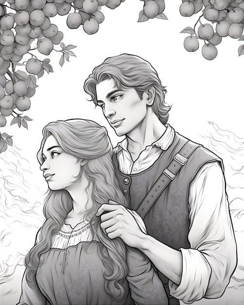 A storyboard sketch depicting a romantic encounter between the protagonist and a new character set against a backdrop of a significant location from the movie. The sketch conveys emotion and intimacy, hinting at the potential impact of the scene.