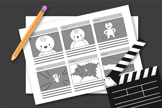 A storyboard sketch depicting a key scene from the original ending of [Show Title]. The sketch showcases the intended visual composition and emotional tone of the scene, highlighting the director's vision.