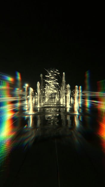 A future-themed image with holographic projections of film festivals and streaming platforms merging, representing the evolution of film distribution.