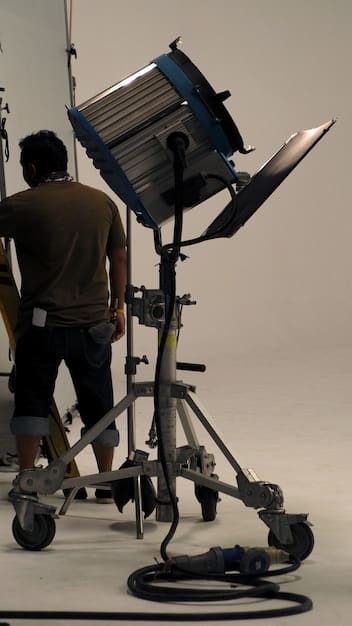 A behind-the-scenes image of a film set, showing actors, crew, and equipment, with a sense of bustling activity and potential sources of delays.