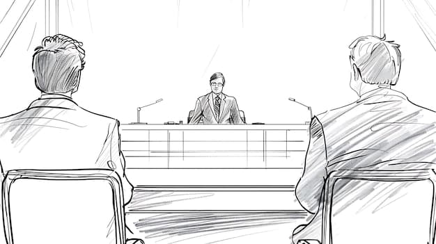 A sketch of a congressional hearing room, with witnesses seated at a table and members of Congress listening intently, illustrating the diverse range of participants.