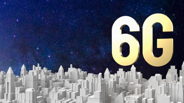 A futuristic cityscape with visible 5G network towers and people using advanced mobile devices, symbolizing the integration of new technologies with repurposed spectrum. Show diverse groups of people using the technology in various ways.