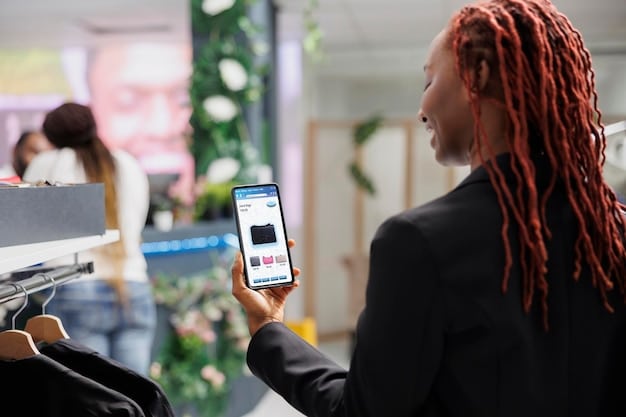 A digital display showing a personalized news feed on a mobile device, with AI-powered recommendations tailored to the user's interests. Focus on the interface and the individualization of content.