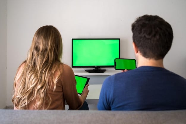 A split-screen showcasing the Netflix interface on various devices (TV, laptop, tablet, and smartphone). Each device displays different content, highlighting the platform's versatility.