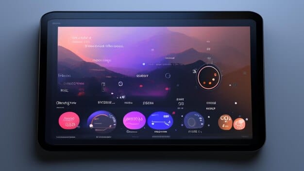 A futuristic user interface showcasing a personalized streaming experience, with AI-powered recommendations tailored to the viewer's preferences. The interface includes various content categories and personalized viewing suggestions.
