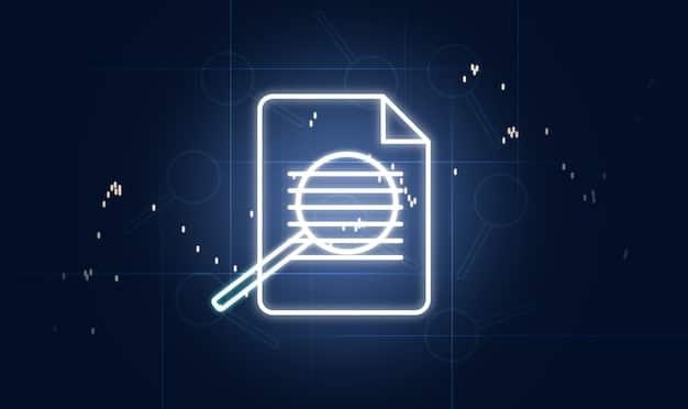 A magnifying glass over a contract, symbolizing careful examination of the streaming service's terms and conditions.