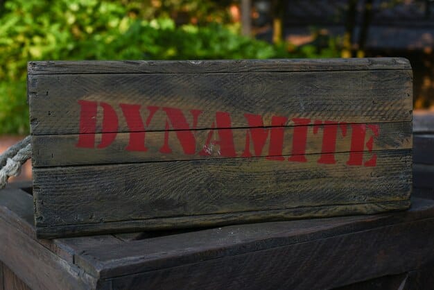 A close-up shot of Jesse Pinkman's wooden box from the series finale of Breaking Bad. In the series, Jesse crafts the box in a woodshop as a high school project, and he keeps it with him in the final episode during his captivity.