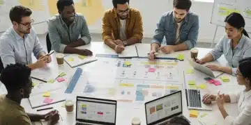 4-Week Sprint: Pivoting to a New Product for Spring 2026 Debut Team collaborating intensely during a 4-week product sprint, brainstorming new product concepts.