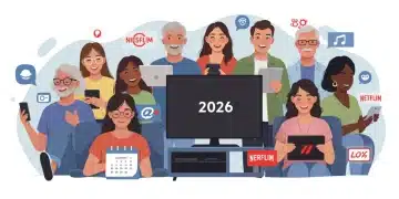 US users enjoying diverse content on ad-supported streaming services in 2026, saving money.