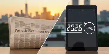 Traditional newspaper juxtaposed with digital news on a tablet, symbolizing 2026 news timeliness comparison.