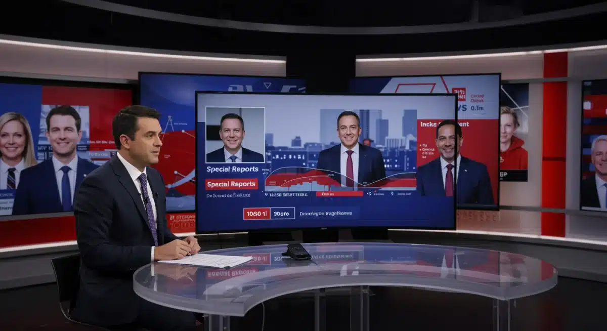 News anchor reporting on 2026 election special reports