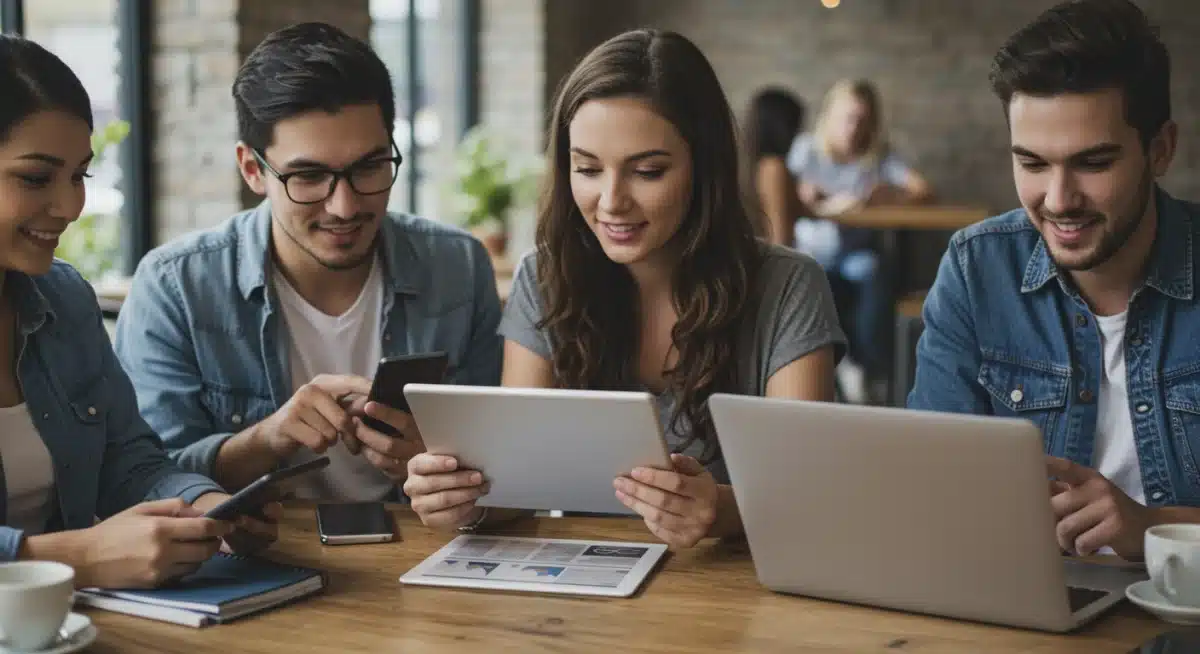 Young, diverse audience consuming news on multiple digital platforms.