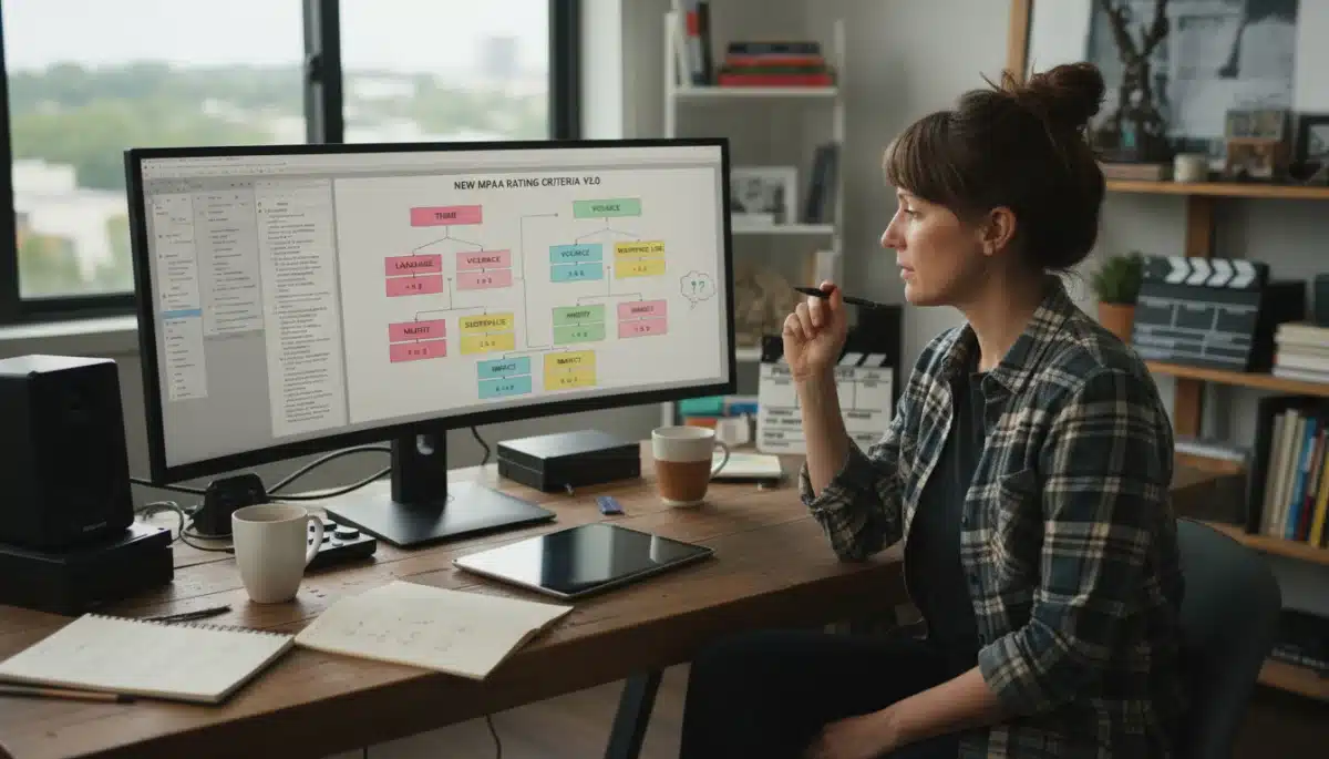 Filmmaker analyzing new MPAA rating criteria for future film production.