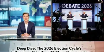 News anchor discussing 2026 election impact on prime-time TV