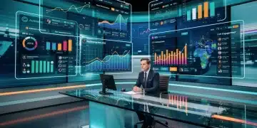News studio with real-time audience engagement data for 2026